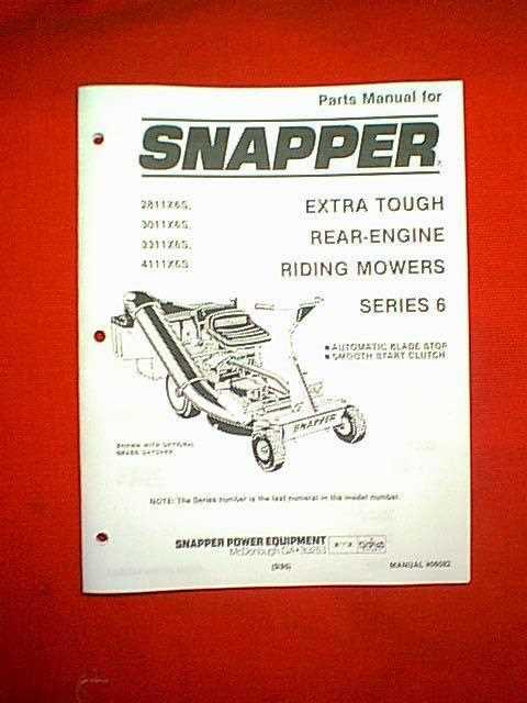 snapper rear engine repair manual