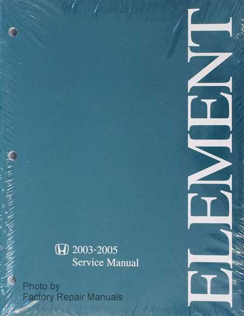 2005 honda element repair manual