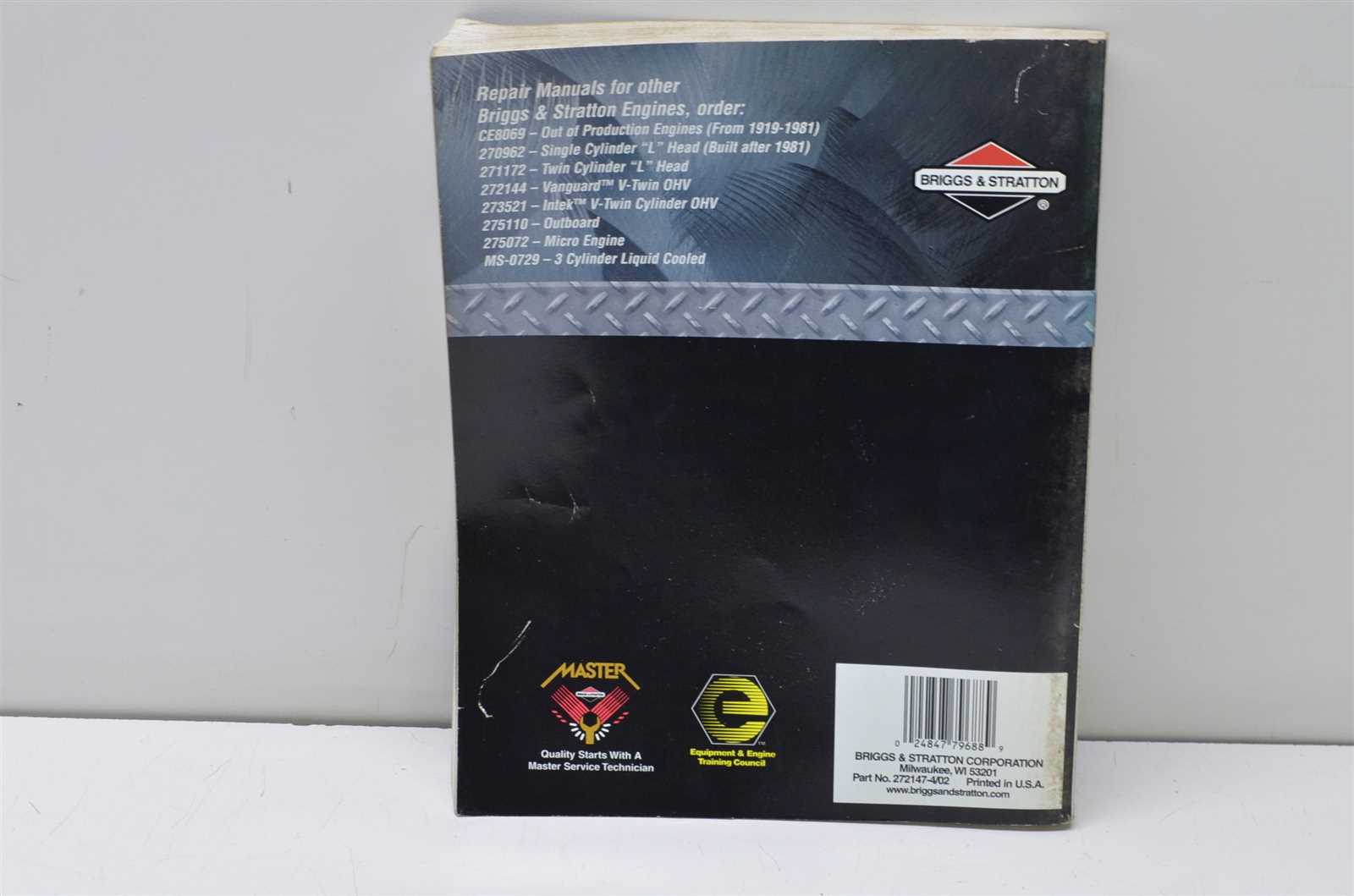 briggs & stratton 273521 intek v twin ohv repair manual