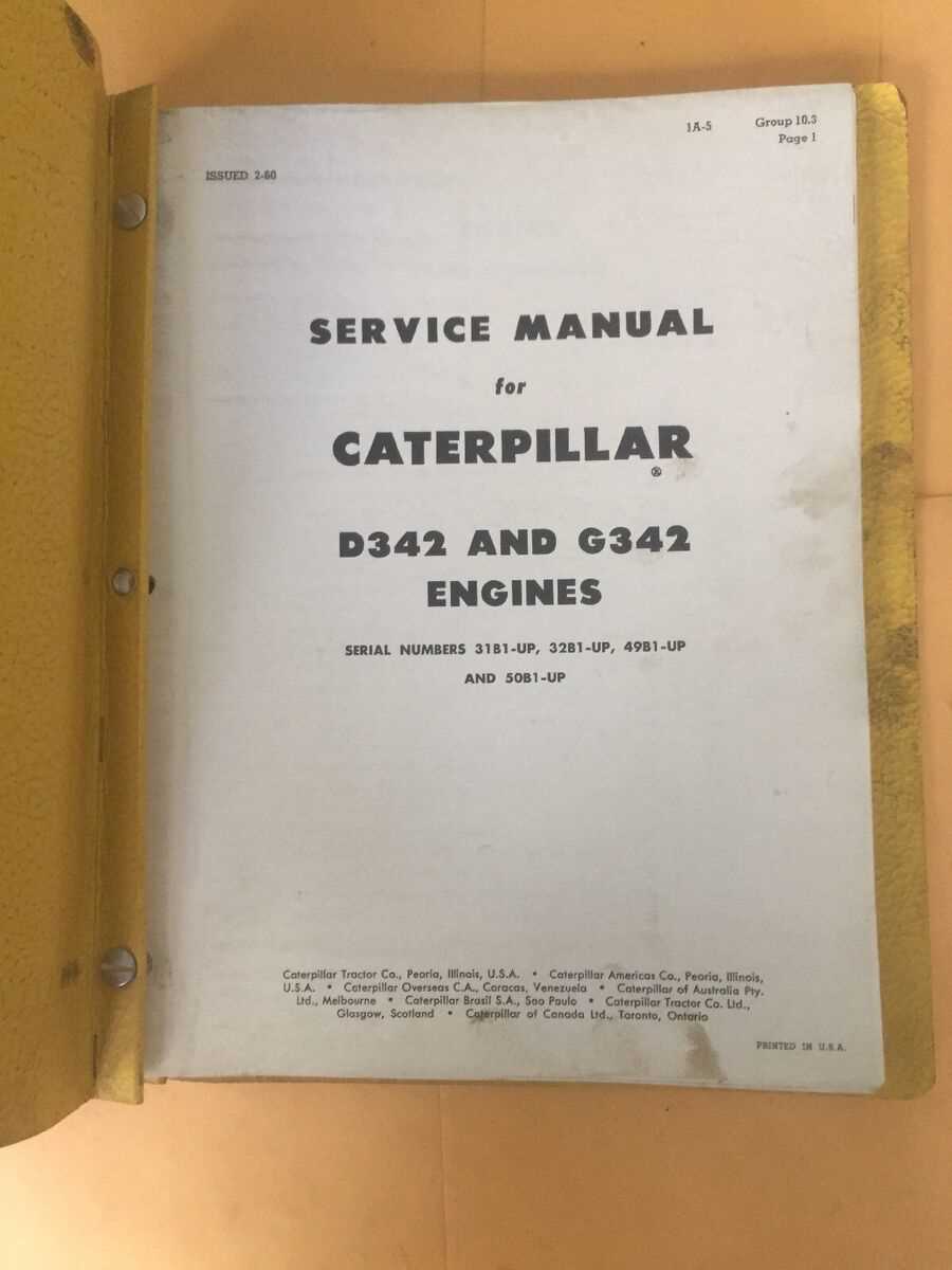 caterpillar engine repair manual