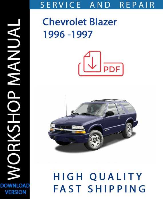 chevy blazer repair manual