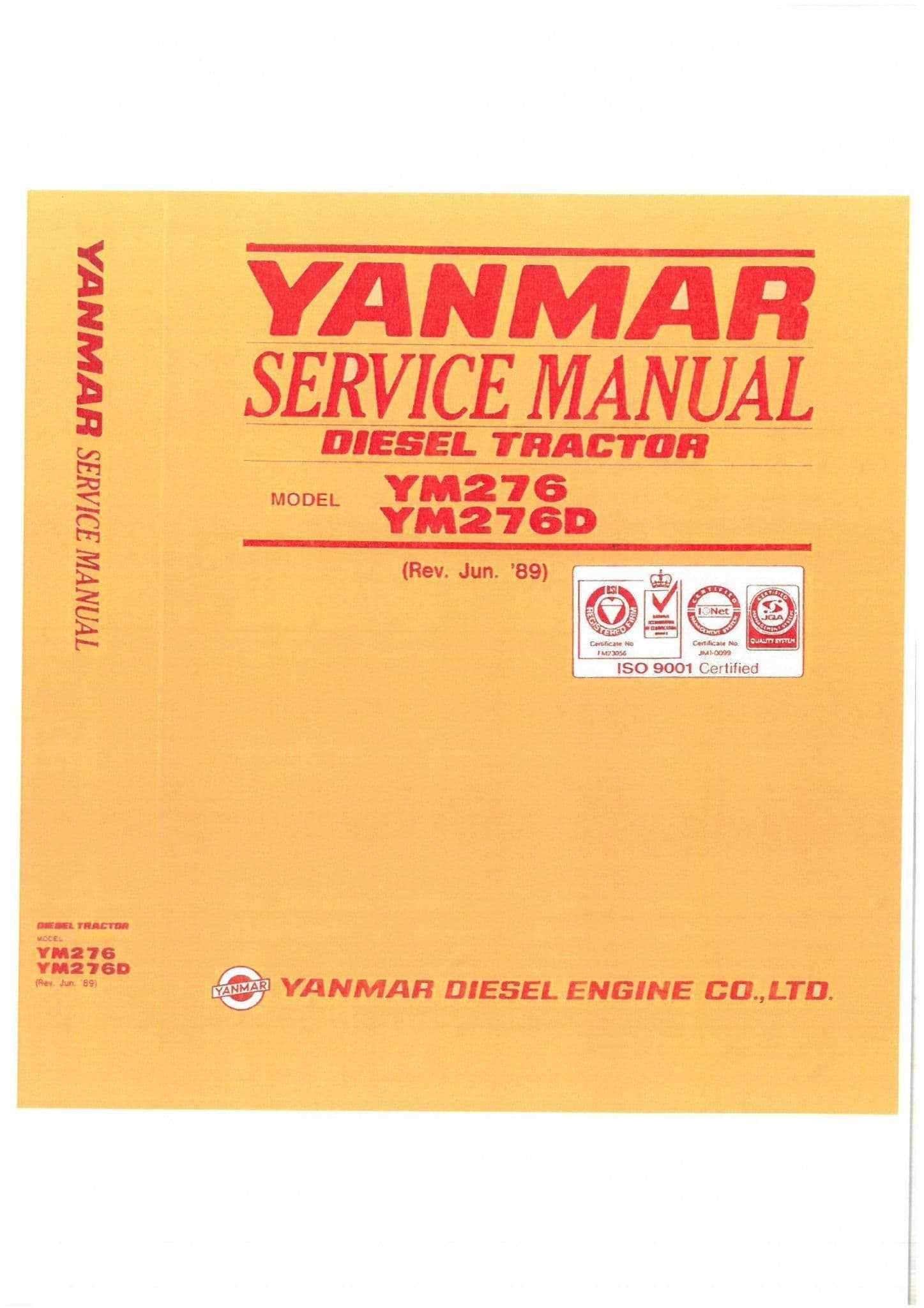 yanmar tractor repair manual