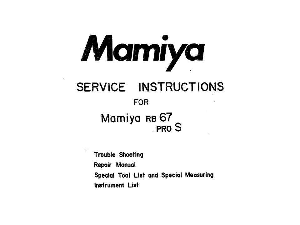 mamiya 645 repair manual