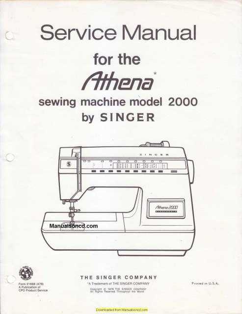 singer touch tronic 2000 repair manual